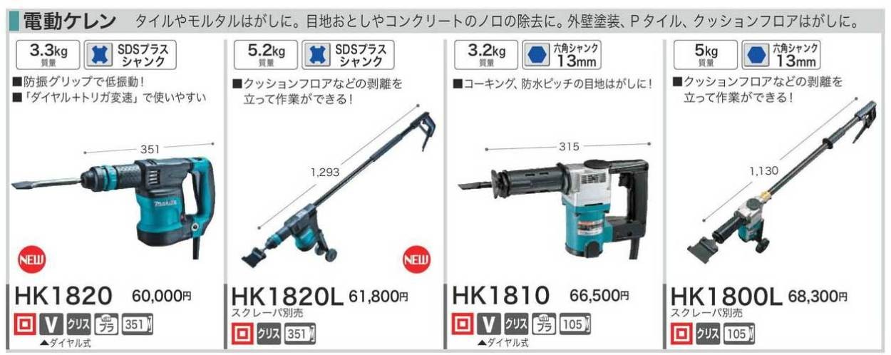 マキタ:電動ケレン 型式:HK1820 :00696171:配管部品 ヤフー店 - 通販+