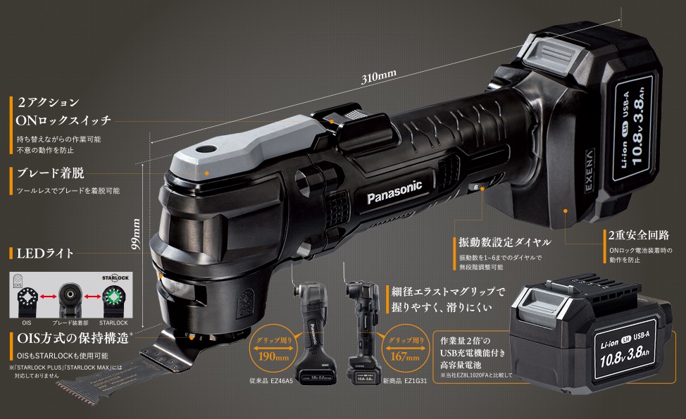 Panasonic（パナソニック） EXENA エグゼナ EZ1G31マルチツール セット 