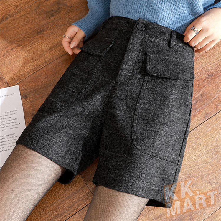 ショートパンツ レディース 厚手 ショーパン ハーフパンツ ハイウェスト トレンド 着痩せ 短パン 女性用 春秋物 冬物 ボトムス Ol 通勤 着まわし Nvsnizidk180 Kk Mart 通販 Yahoo ショッピング