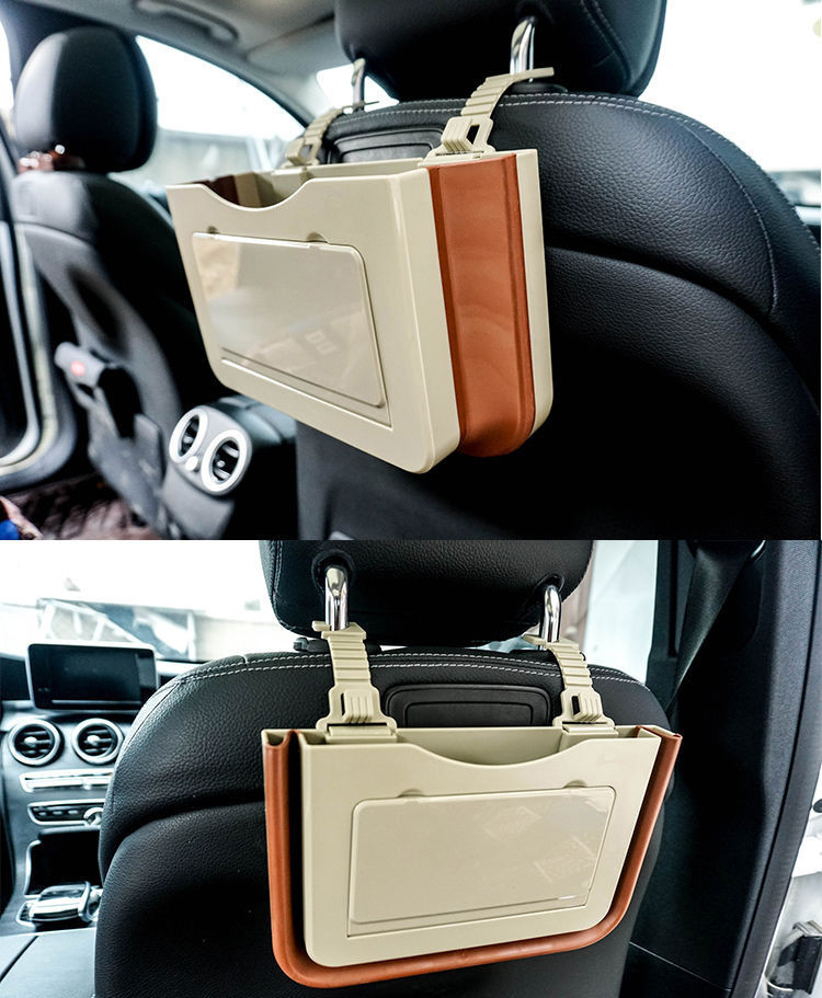 見事な 車載用 携帯 荷物収納 後部座席用 カー用品 内装 小物入れ 便利グッズ 簡単取付 車の収納 車内 汎用性 取り付け簡単 カーテーブル 荷物放置 空間取らない 収納便利 Fucoa Cl