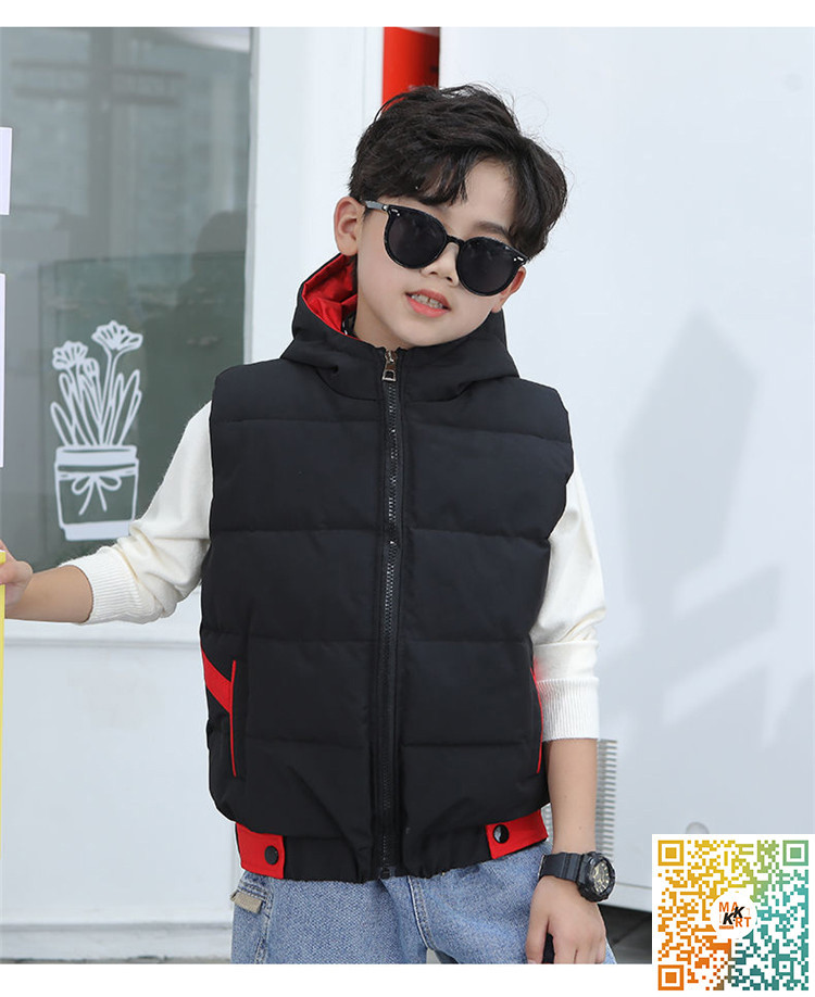 秋冬 キッズ ダウンベスト 男の子 中綿ダウン こどもダウンコート 子供