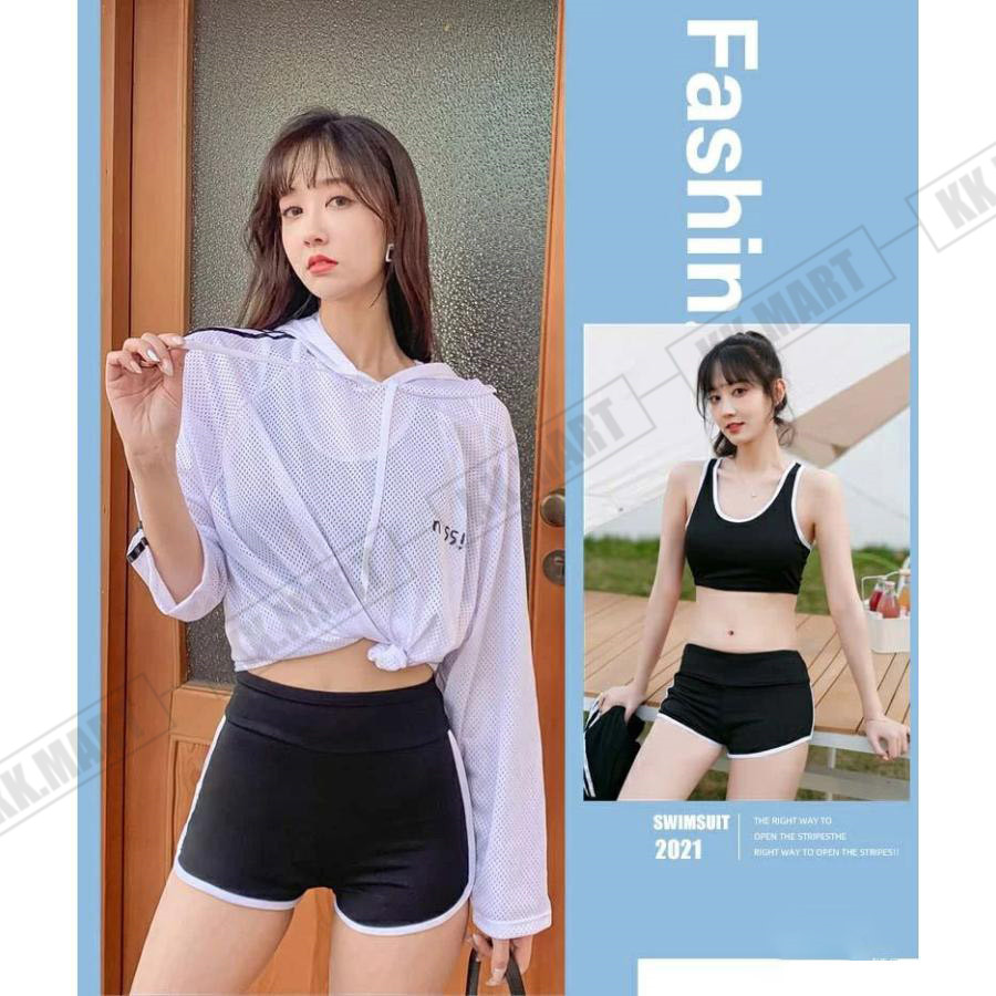 水着 レディース 体型カバー タンキニ 3点セット ラッシュガード レディース水着 セパレート 中学生 高校生 可愛い 韓国 スクール水着 ショートパンツ 海 プール |  | 12