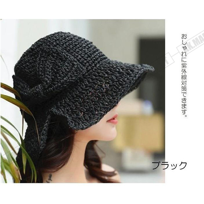 麦わら帽子 リボン プレゼント プレゼント 春 夏 uvカット 日焼け止め 可愛い 折り畳み 日除け 紫外線防止 サイズ調整 |  | 18