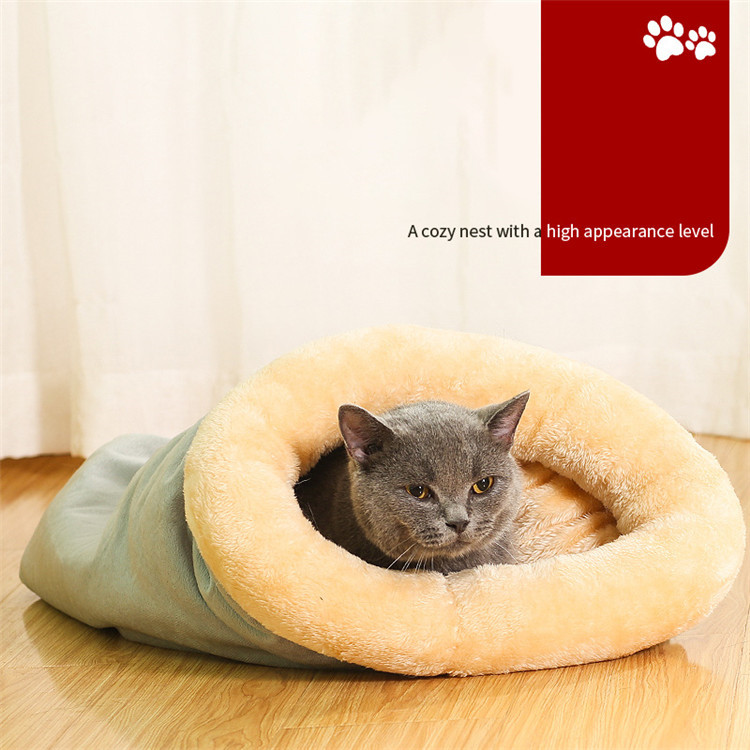 Yahoo! Yahoo!ショッピング(ヤフー ショッピング)秋冬！ペットベッド 小中型犬猫用 寝床 あったか 洗える もこもこ ペット用寝袋 可愛い 暖かい 寝袋 ドックベッド 保温 防寒 冬寒さ対策