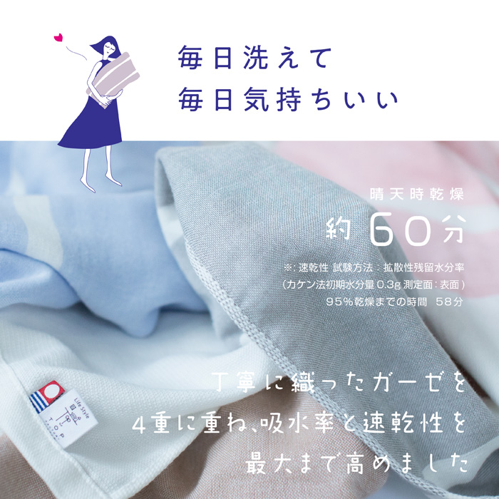 今治タオル（imabari towel） 巻くだけ 簡単 枕カバー 60×100cm まくら