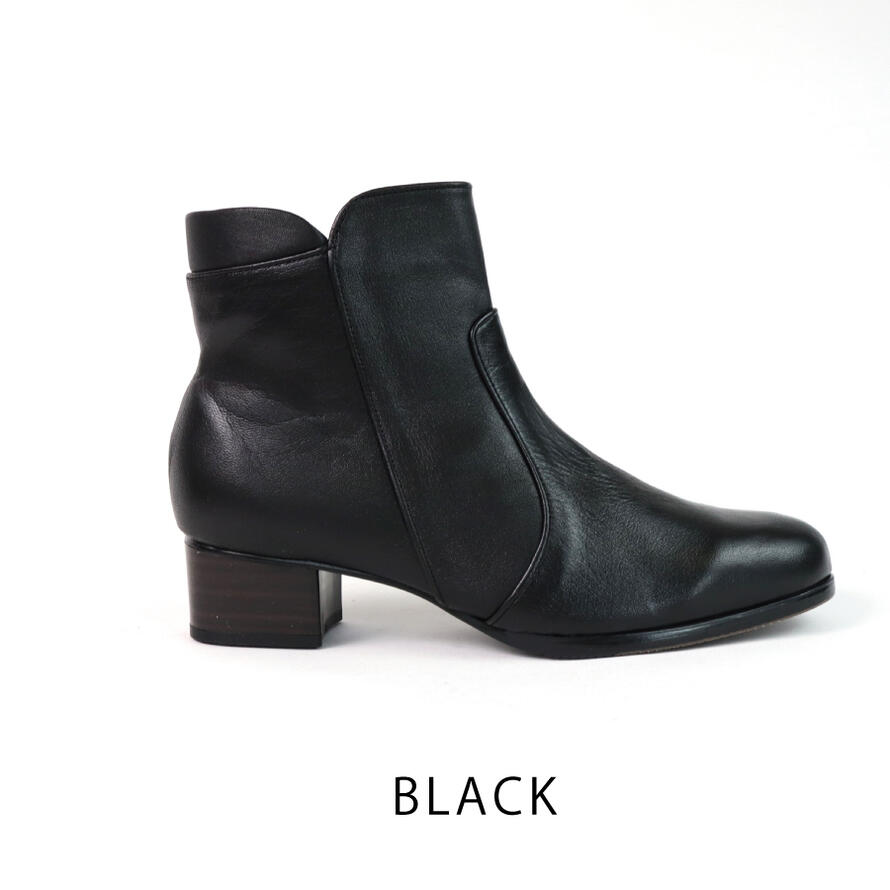 日本製】 HS レザー プレーン ショートブーツ レディース 本革