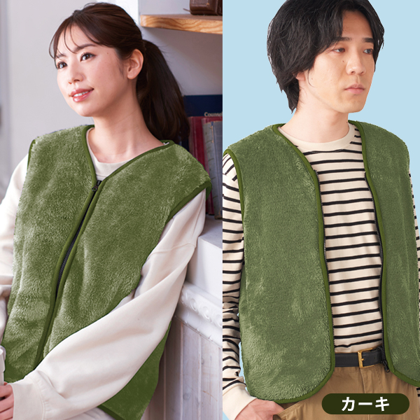 今季発売　前後着ふわふわボアベスト ベスト 防寒 フリース ボアベスト ふわふわ部屋着 あったか 秋冬