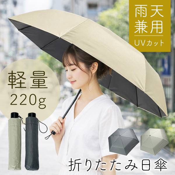 雨の日OK】折りたたみ 日傘 晴雨兼用 折り畳み UVカット 雨傘 軽量