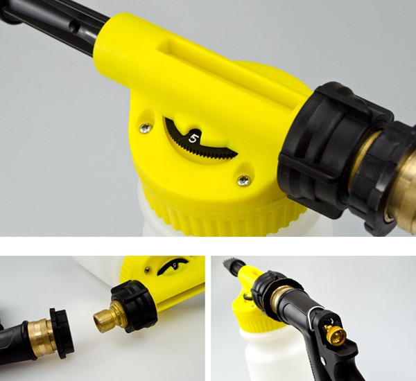 泡洗車 洗車ノズル フォームガン ハンディ 高圧洗浄機 洗車ガン 泡洗浄