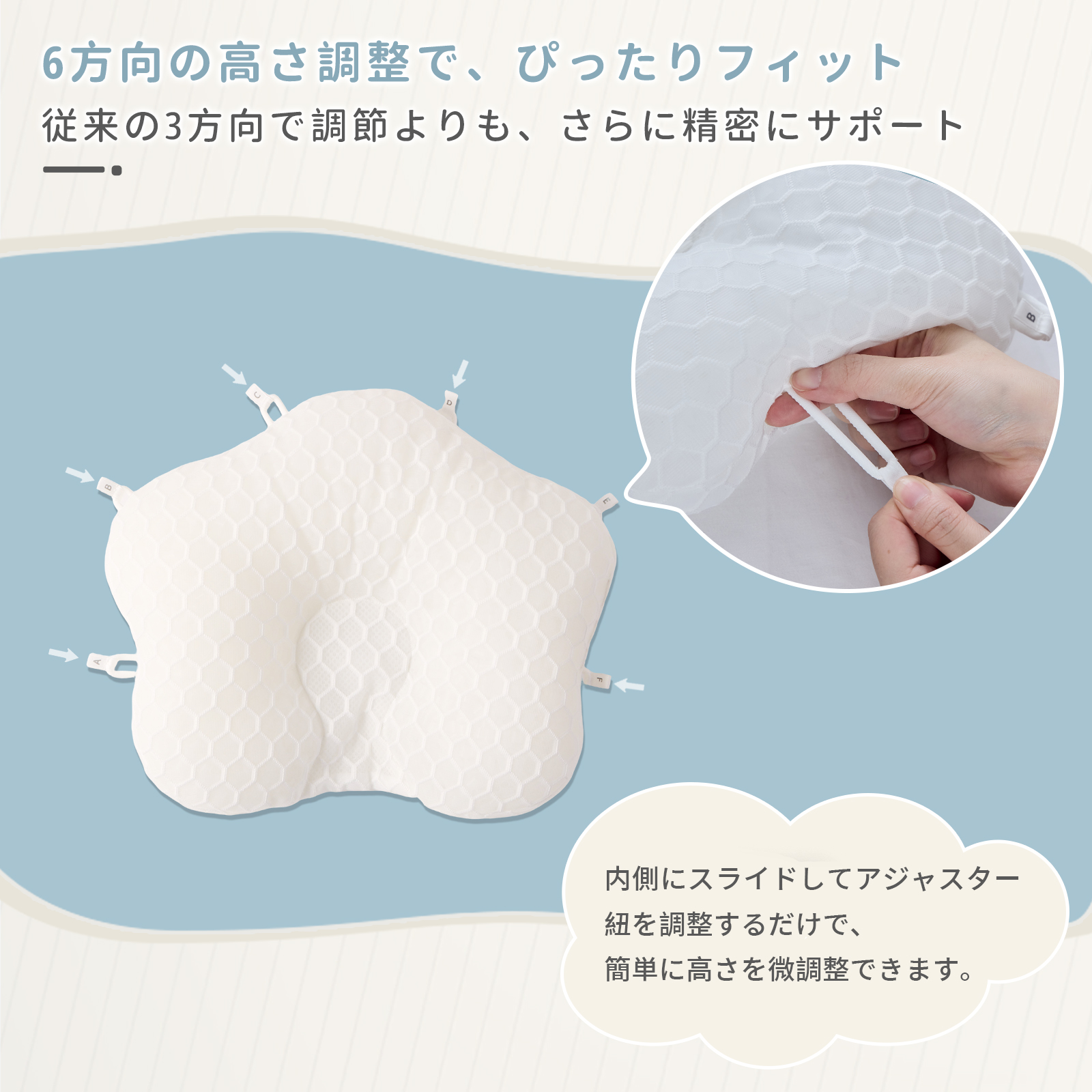 GU MODE ベビー枕 絶壁防止 新生児 国内検査済 向き癖防止 枕 赤ちゃん 斜頭防止 6方向 高さ角度調節OK ドーナツ枕 通気性 パイプまくら 丸洗いOK 汗取り 爆買 |  | 07