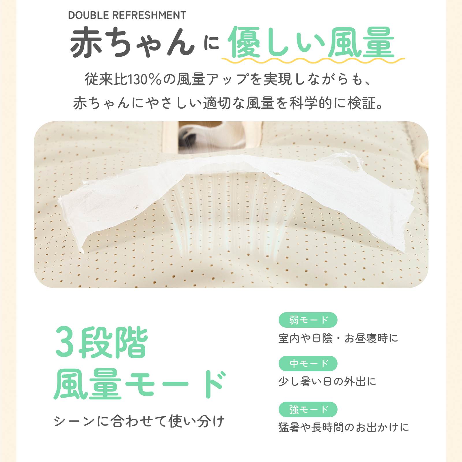 GU MODE ベビーカーファンシート ファン付き 冷感 扇風機 チャイルドシート 赤ちゃん 夏用 クールシート 保冷剤収納 暑さ対策 洗える 爆買の画像