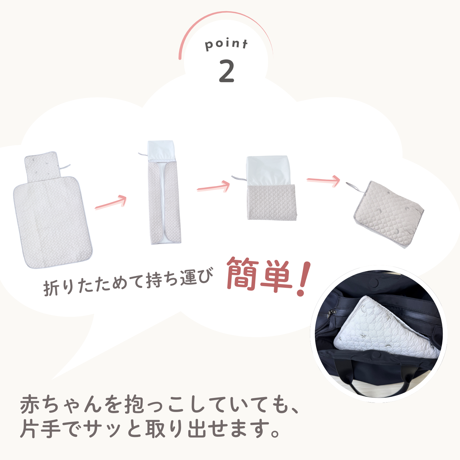 GU MODE ベビー用おむつ替えシート 大判 GU MODE ベビー防水敷きパッド 70 50 イブル綿100% 表面やわらか 裏面防水 丸洗いOK 折りたたみ収納 |  | 05