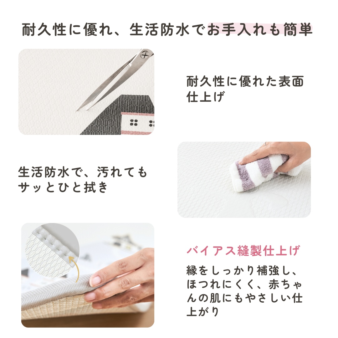 GU MODE プレイマット ベビーマット 大判 高密度XPEロールマット 極厚2cm シームレス リバーシブル 防水・防音・衝撃吸収 クッションマット 床暖房対応 爆買 | GU MODE | 12