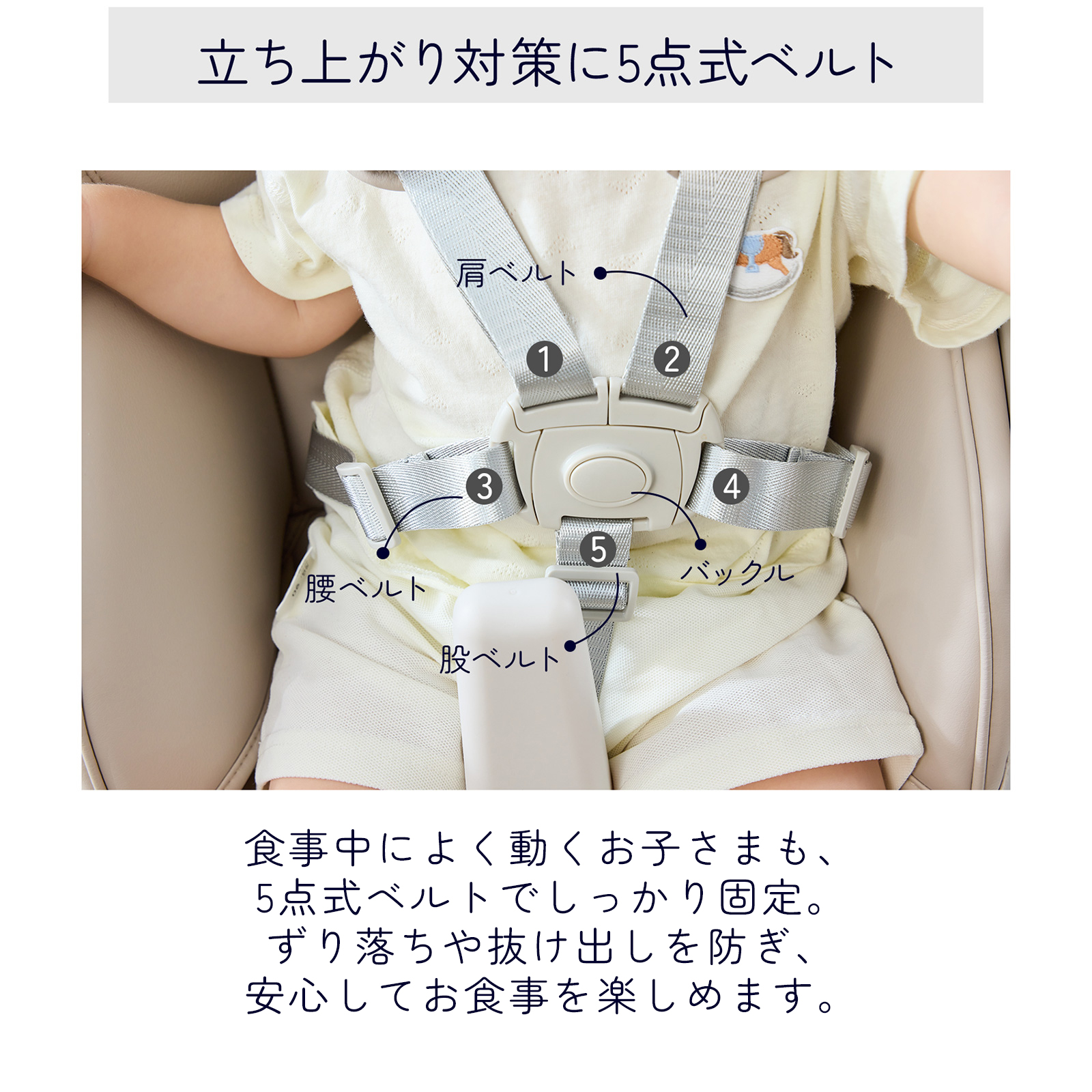 GU MODE マルチベビーチェア ハイチェア 離乳食・遊び・休憩まで使える 6段階高さ調節＆リクライニング テーブル付き 安全ベルト付き 省スペース収納 爆買 | GU MODE | 12
