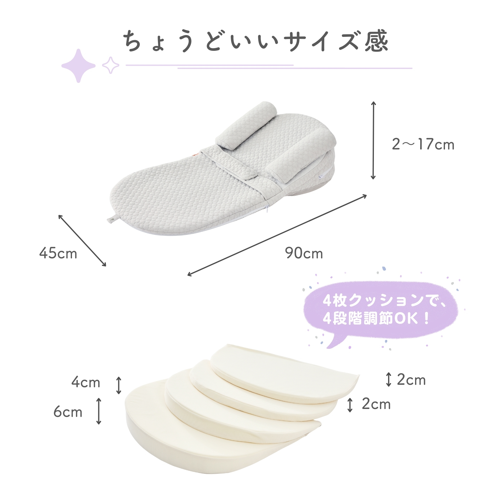 GU MODE 吐き戻し防止 クッション ベッドインベッド 角度調節4段 ベビーマットレス 新生児 斜め 傾斜 イブル 綿 カバー 洗える 出産祝い GUMODE |  | 11