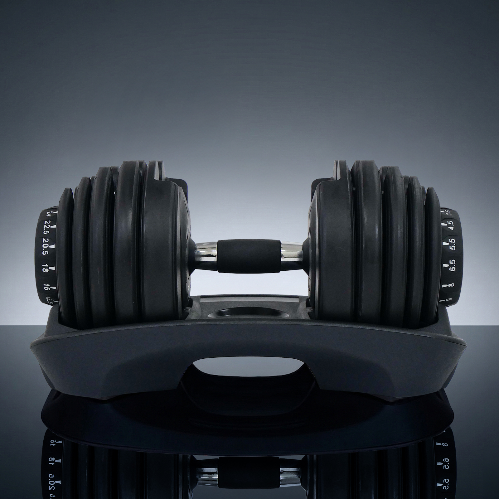 TOP FILM 可変式ダンベル 24kg 単品 ブラック 新品 TOP FILM ダンベル 可変式 5kg 10kg 20kg 24kg 可変式ダンベル 24kg 筋