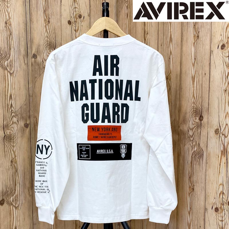 AVIREX アヴィレックス A.N.G.PATCH＆PRINT ロングTシャツ 長袖Tシャツ ロンT 長袖トップス メンズ ブランド｜topism｜03