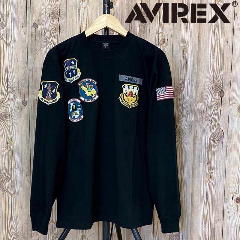 AVIREX アヴィレックス N.Y. A.N.G PATCH ロングＴシャツ ロンT 長袖トップス 783-3230065 アビレックス メンズ  ブランド