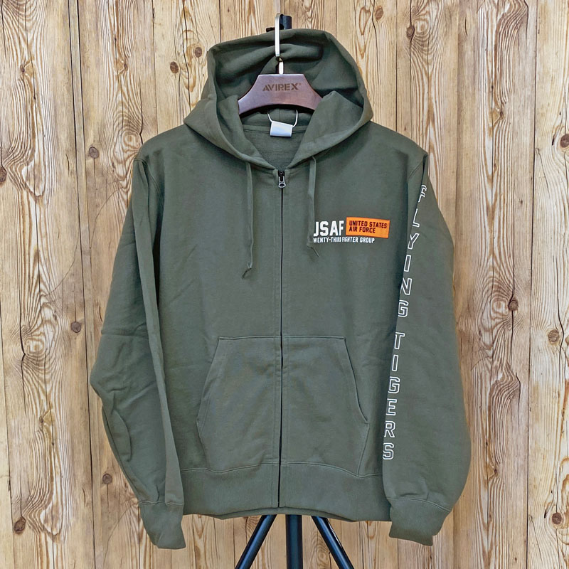 AVIREX（アヴィレックス） SHEETING PATCHED ZIP PARKA FLYING TIGERS