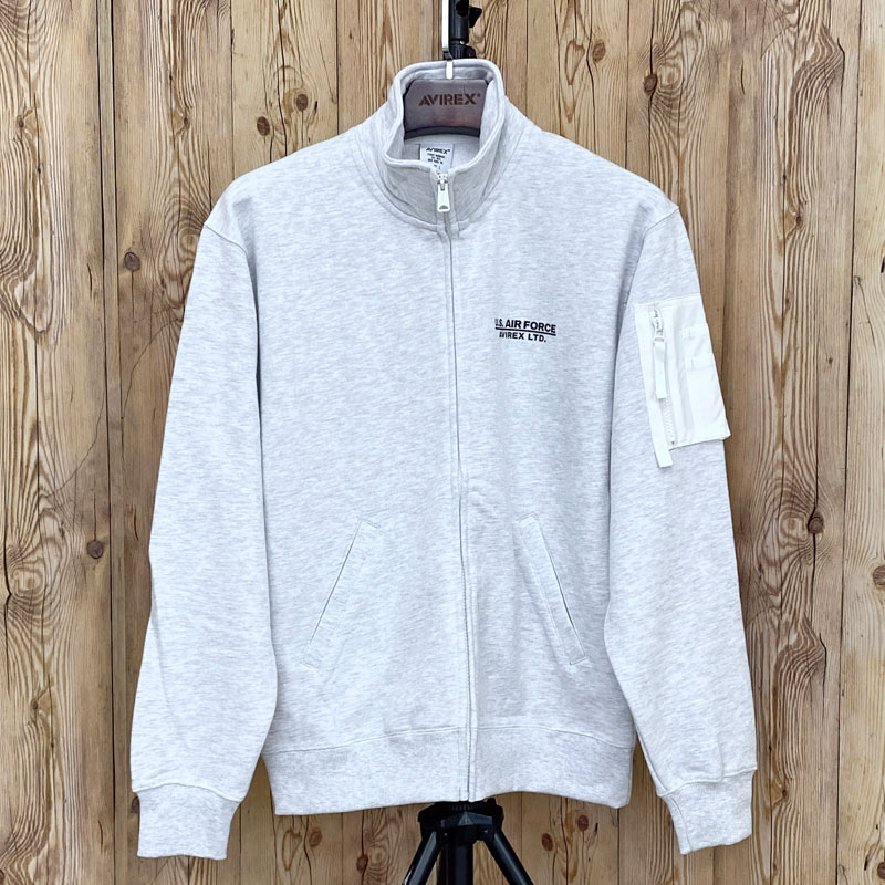 国内発送/本物保証/AVIREX ステンシル スタンドジップ 即納！ AVIREX アヴィレックス STENCIL STAND ZIP SWEAT HAT IN THE