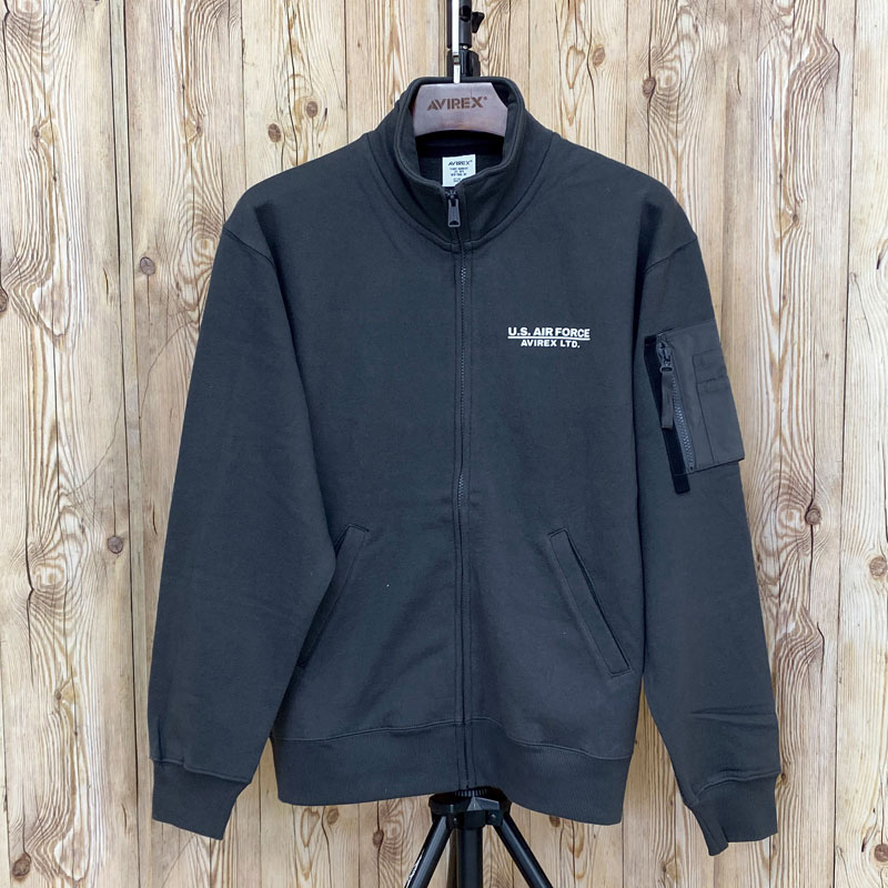 シ*ガ様 AVIREX ステンシル スタンドジップジャケット チャコール サイズ STENCIL JACKET 'HAT IN THE RING' / ステンシル ジャケット