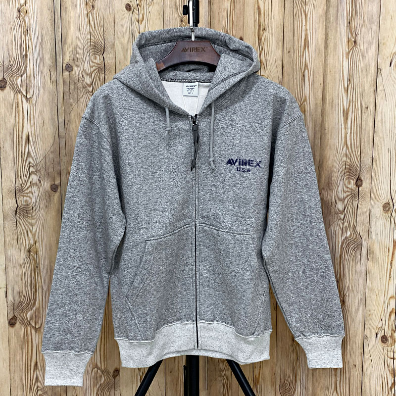 AVIREX アヴィレックス ヴィンテージ スウェット ジップパーカー AVIREX アヴィレックス VTG. ZIP SWEAT PARKA STENCIL LOGO