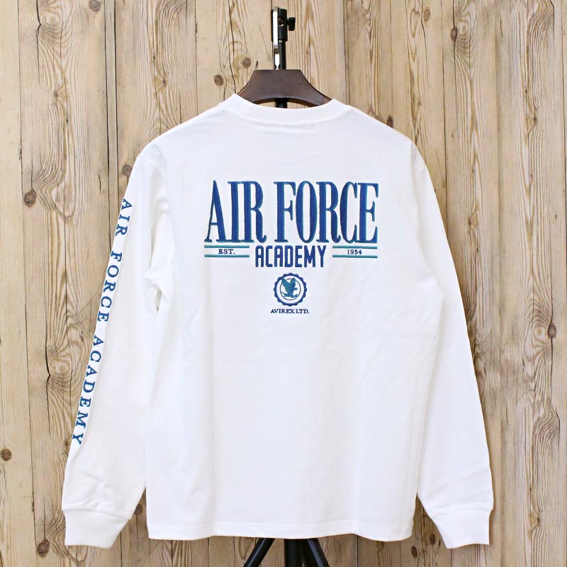 AVIREX アヴィレックス エンブロイダリー USAFA ロングTシャツ USAFA EMBROIDERY T-SHIRT / USAFA エンブロイダリー 長袖T