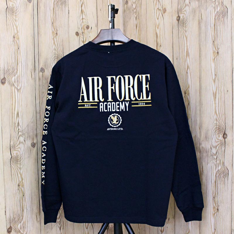 AVIREX（アヴィレックス） L/S USAFA EMB TEE 刺繍 エンブロイダリー