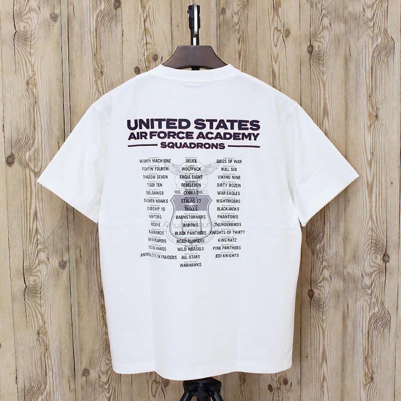 AVIREX アヴィレックス USAFA SQUADRONS EMBROIDERY T-SHIRT USAFA SQUADRONS EMBROIDERY T-SHIRT / 刺繍 半袖Tシャツ