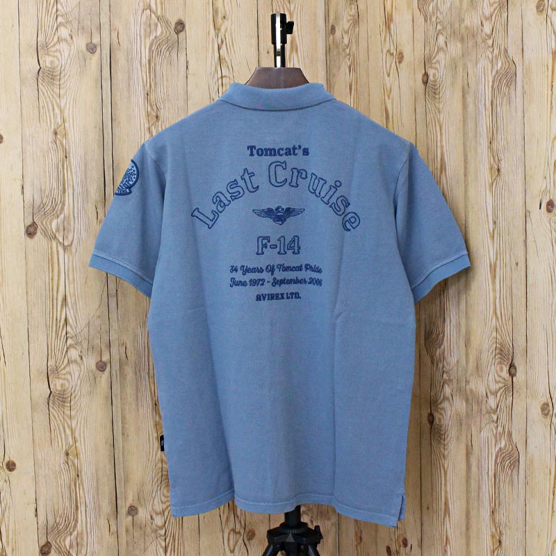 AVIREX（アヴィレックス） FADE WASH LAST CRUISE EMB POLO SHIRT 783