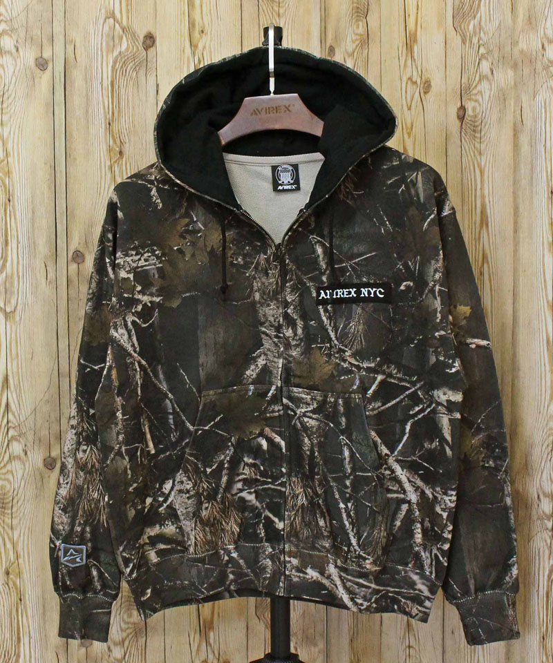 AVIREX（アヴィレックス） ZIP UP HOODIE 'REAL TREE CAMO' ジップ
