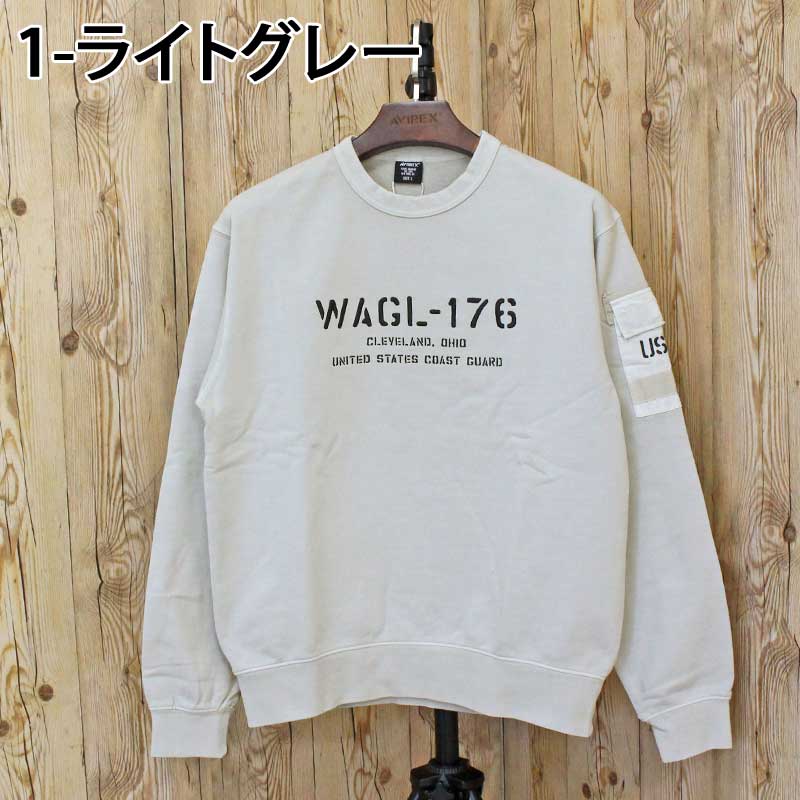 AVIREX（アヴィレックス） FADED MIL.POCKET CREWNECK SWEAT フェイド