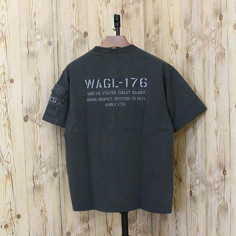 AVIREX Tシャツ　7.62mm弾跡 AVIREX（アヴィレックス） FADED S/S MIL. PKT TEE 783-6134005