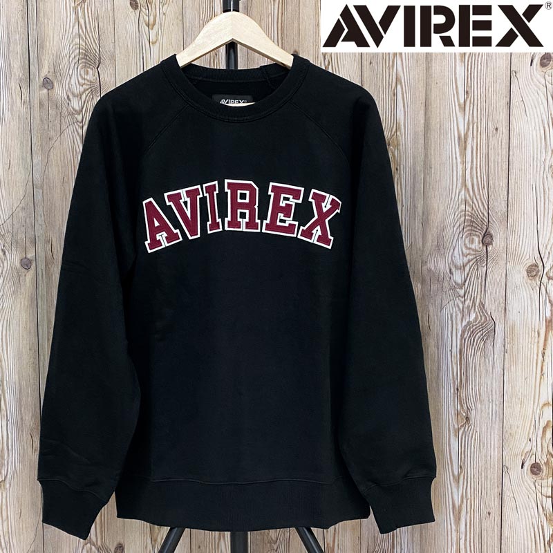 AVIREX アヴィレックス LOGO PATCH CREW SWEAT クルーネック