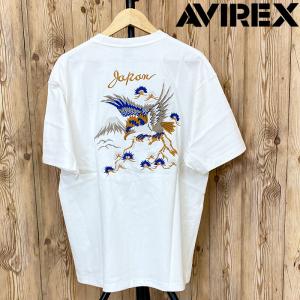 AVIREX アヴィレックス SOUVENIR POCKET TEE 半袖Tシャツ スーベニア 刺繍...