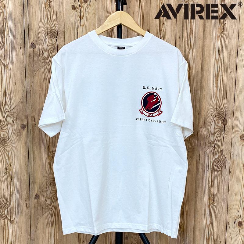 AVIREX アビレックス TOP GUN SHEETING PATCH T-SHIT トップガン半袖Tシャツ トップス メンズブランド｜topism｜02