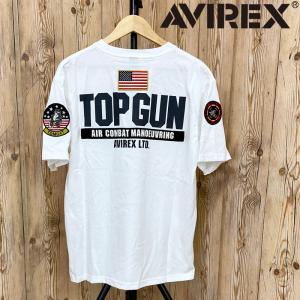 AVIREX アビレックス TOP GUN PATCH &amp; PRINT T-SHIRT トップガン半...