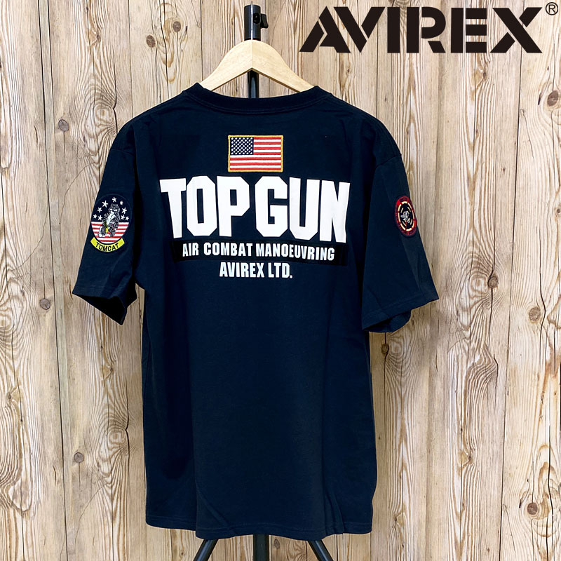 AVIREX アビレックス TOP GUN PATCH &amp; PRINT T-SHIRT トップガン半...