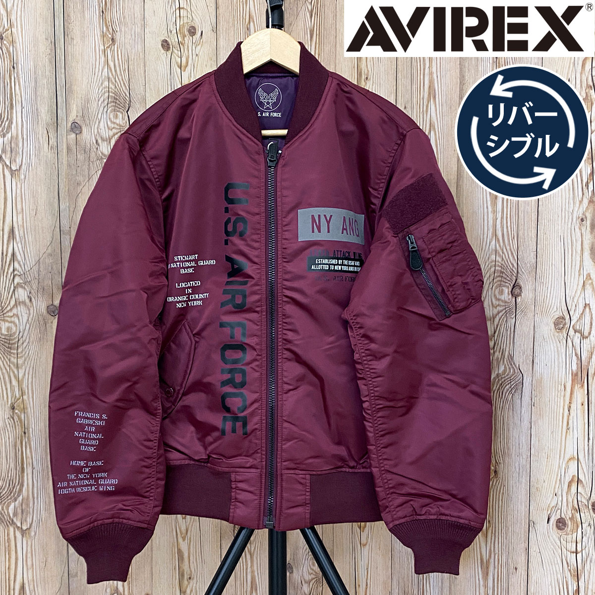 AVIREX アヴィレックス MA1 -REFLECT STENCIL-リバーシブル ジャケット 
