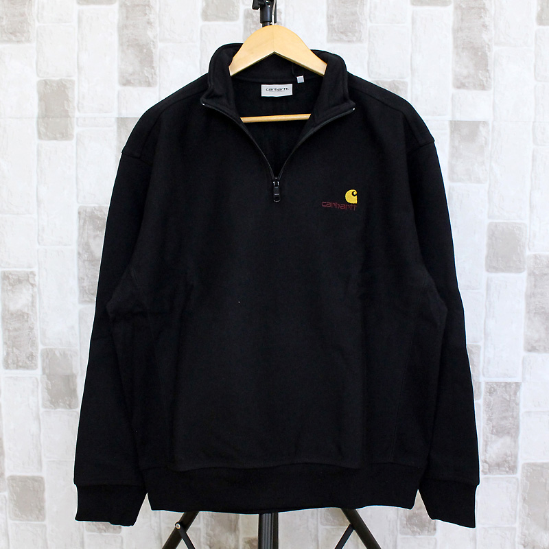 carhartt ハーフジップ アメリカンスクリプト スウェット 裏起毛 Half Zip Amer...