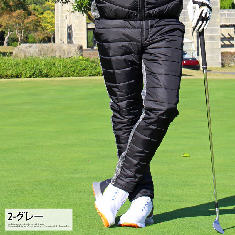 ゴルフパンツ ゴルフウェア メンズ 中綿パンツ 暖か裏起毛フリース