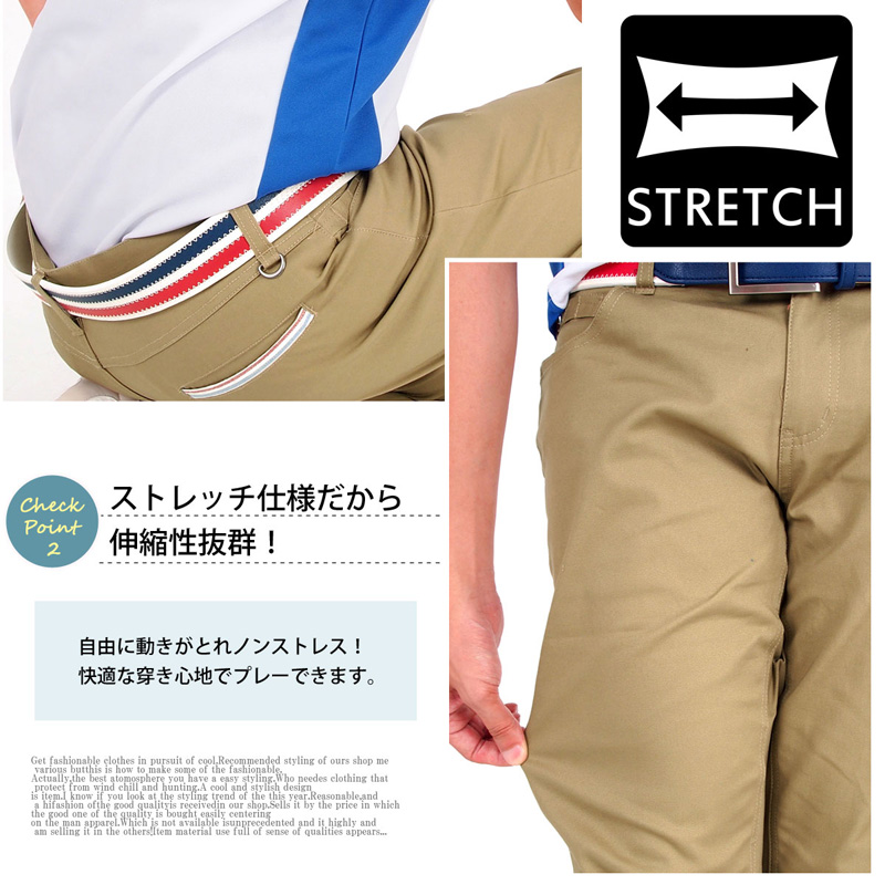 ゴルフウェア メンズ ゴルフパンツ クロップドパンツ ハーフ