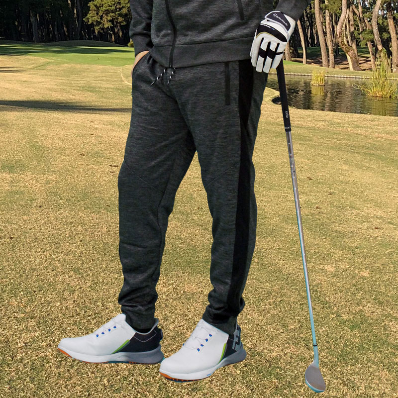 【113 GOLF RIB PANTS】サイドロゴ ストレッチ ゴルフパンツ 5 1PIU1UGUALE3 GOLF - 113 GOLF RIB PANTS / 4WAYストレッチリサイクル