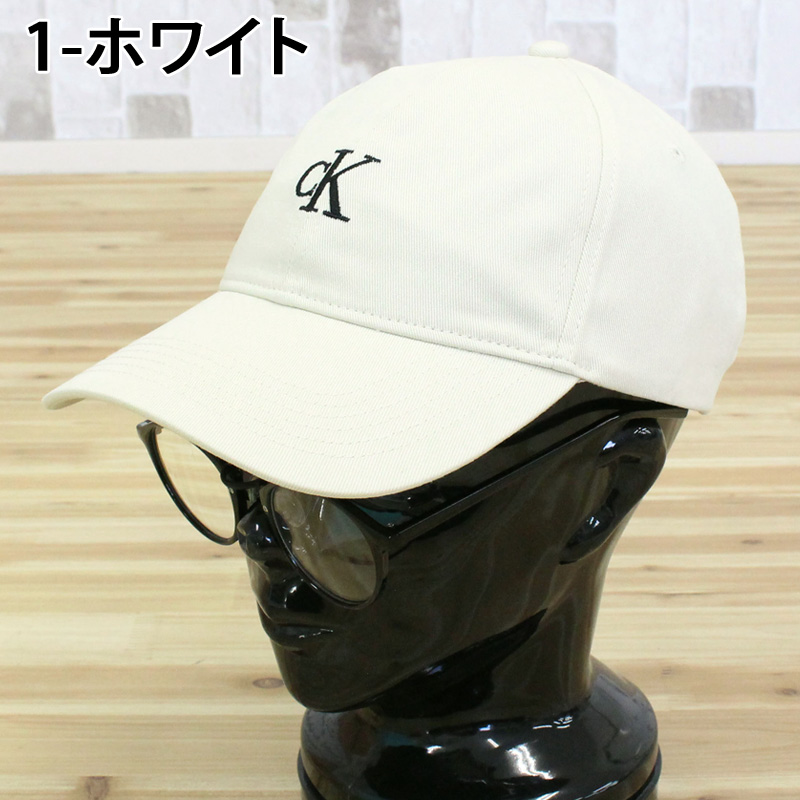 【 】CK Small Logo Embroidered Cap_WHITE~キャップ Calvin Klein】CK Small Logo Embroidered Cap_WHITE~キャップ