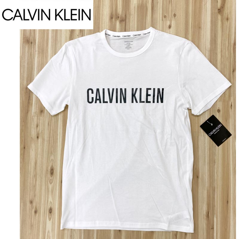 Calvin Klein カルバンクライン CK ロゴプリント クルーネック ロゴT 半袖Tシャツ ...