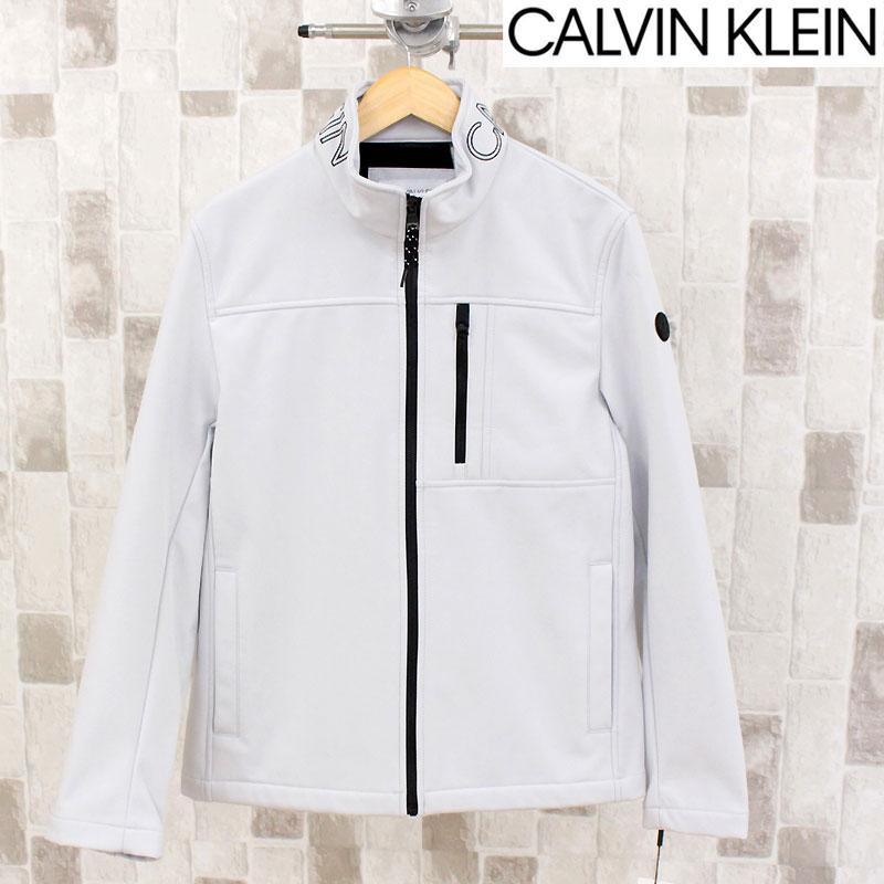 Calvin Klein CK フリースジャケット バックソフトシェル ジップアップ メンズ ブラン...