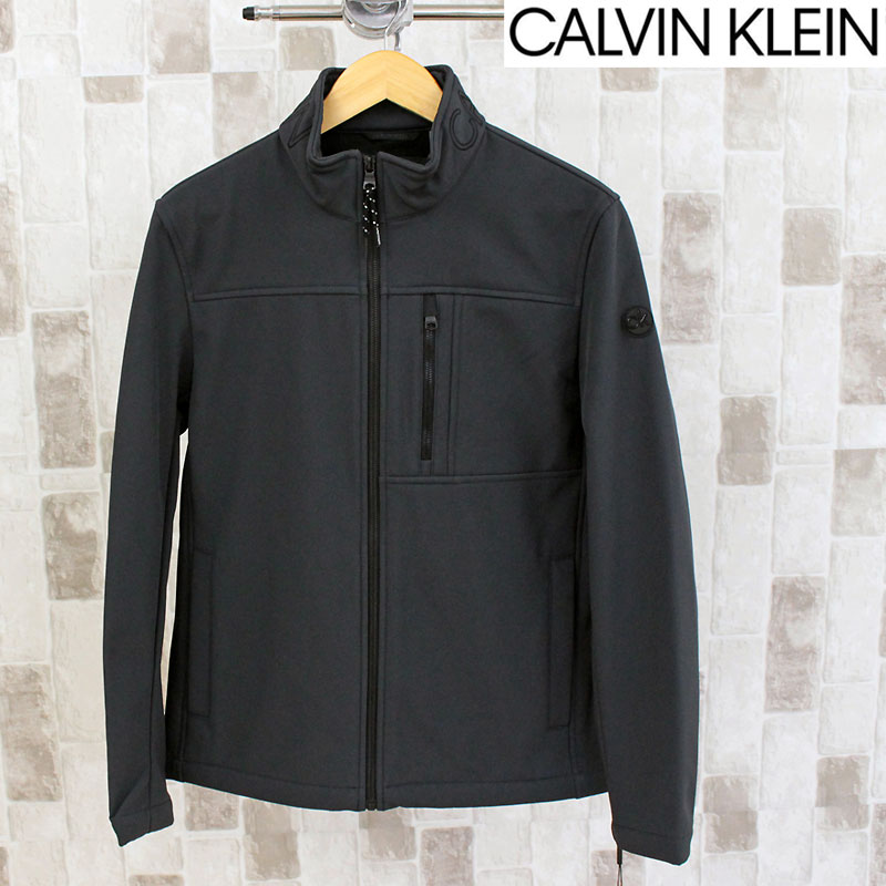 Calvin Klein CK フリースジャケット バックソフトシェル ジップアップ メンズ ブラン...