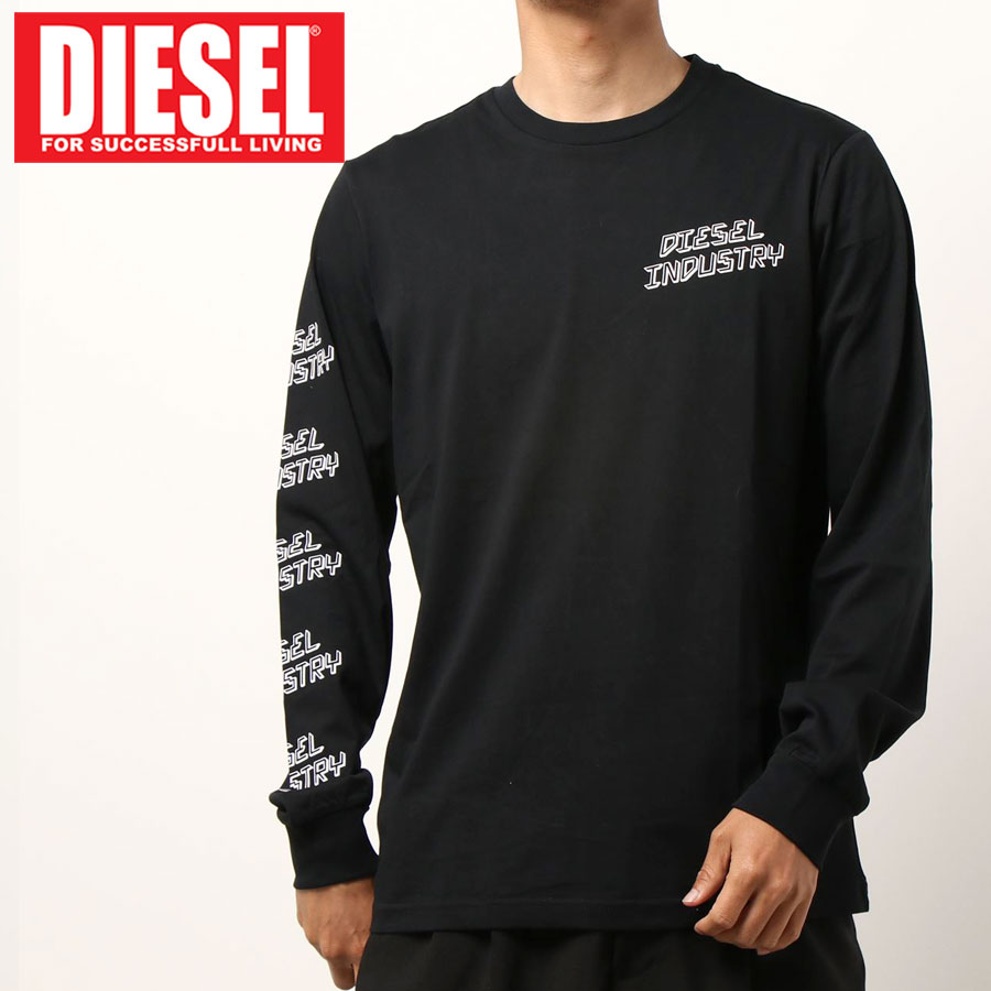 DIESEL ディーゼル ロンT ロゴプリント ロングスリーブ アームプリント