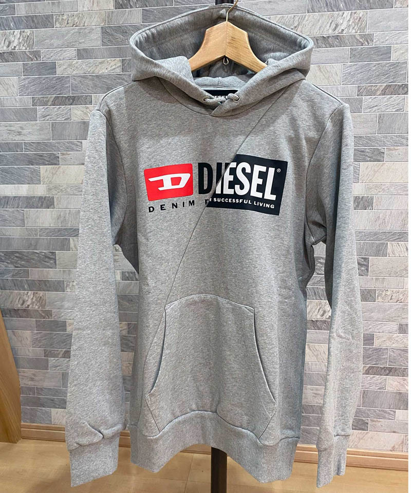 DIESEL ディーゼル Wロゴ プリント スウェット プルオーバー