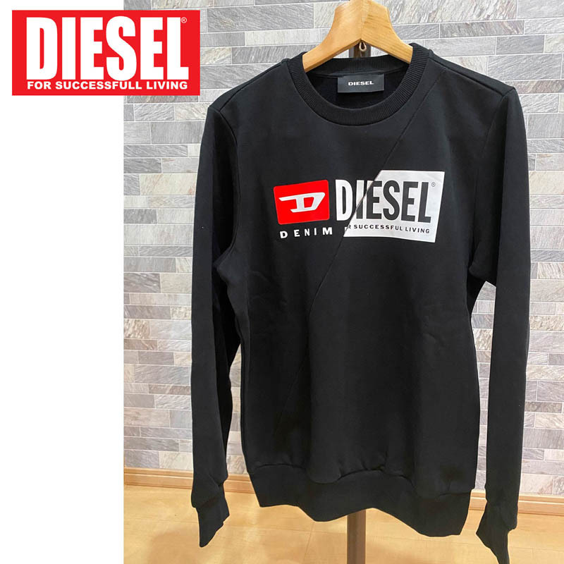 DIESEL ディーゼル Wロゴ プリント スウェット プルオーバー